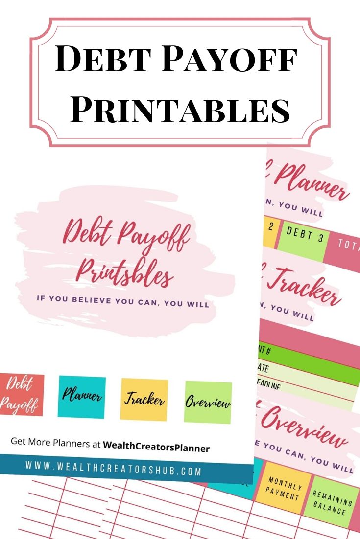 Debt Payoff FREE Printables Wealth Creators Hub