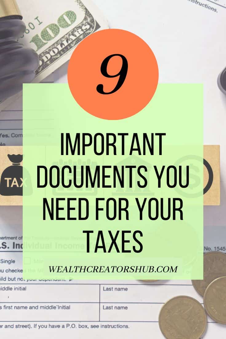 9 Documents You Need to File Your Taxes Wealth Creators Hub